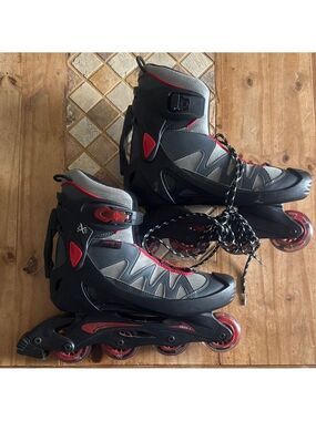 Black and Red Rollerblades